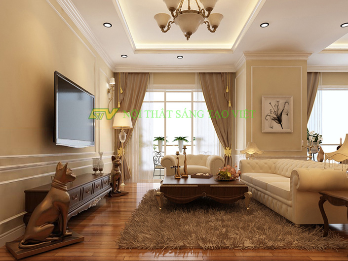 Thiết kế nội thất chung cư Royal City nhà bác Tuấn