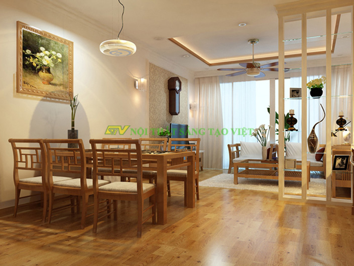 Thiết kế nội thất chung cư Mandarin Garden nhà anh Chiến